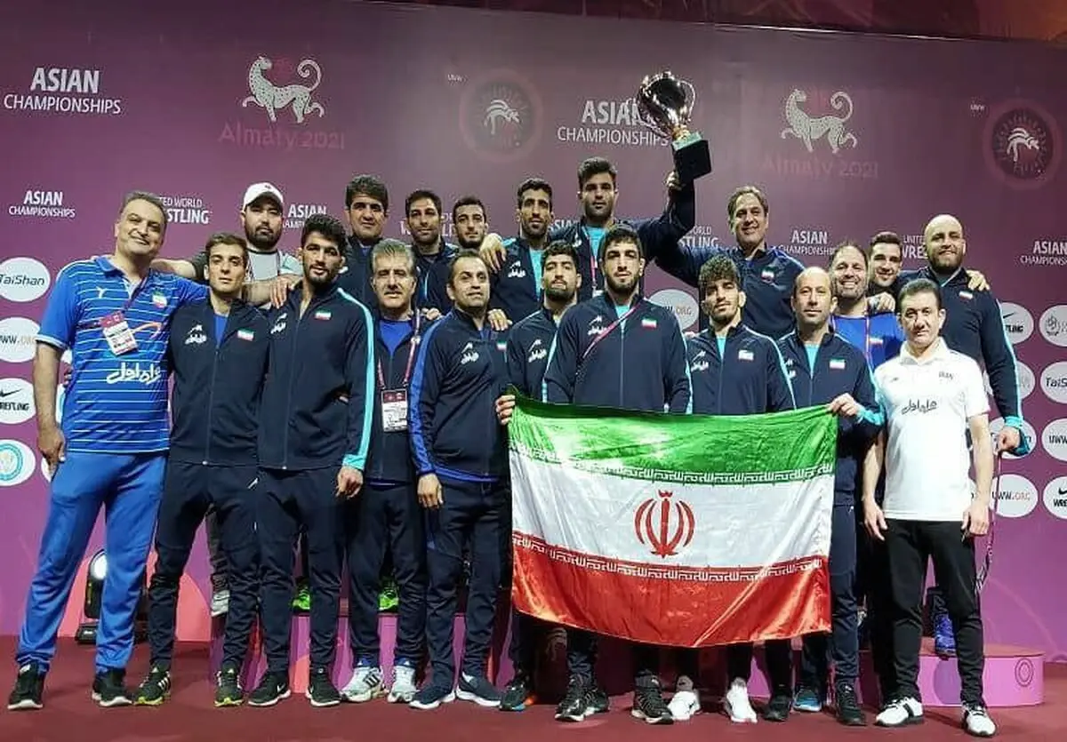 پهلوانان کشتی آزاد ایران با حمایت همراه اول «قهرمان آسیا» شدند