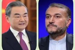 وزیر خارجه چین به امیرعبداللهیان تبریک گفت: آماده توسعه روابط جامع راهبردی دو کشور هستیم