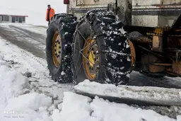 محور فیروزکوه در کولاک شدید 