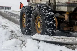 محور فیروزکوه در کولاک شدید 