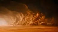 لحظاتی از وقوع طوفان گرد و غبار+ ویدیو