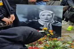 مراسم تشییع پیکر زهره فکورصبور برگزار شد+ عکس