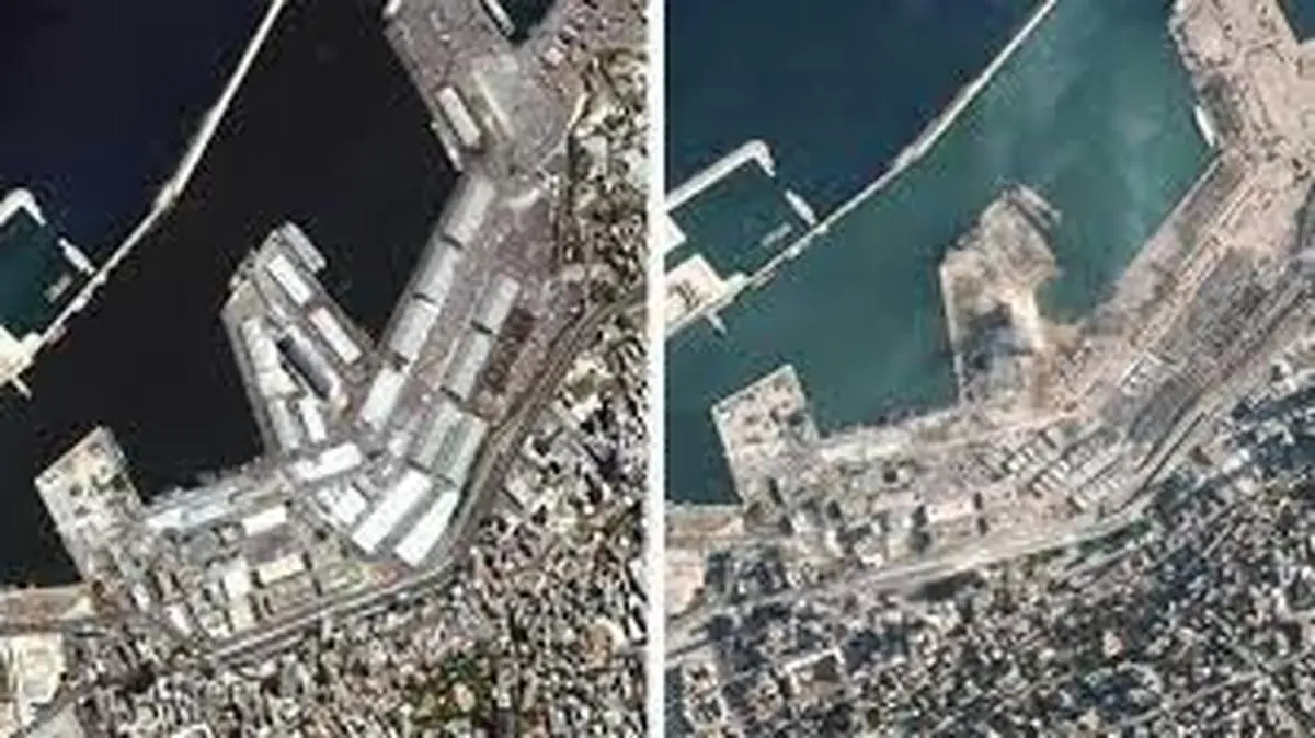 تصاویر ماهواره‌ای مربوط به انفجار بیروت در اختیار لبنان قرار گرفت