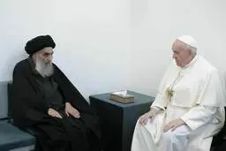 دیدار تاریخی پاپ فرانسیس و آیت‌الله سیستانی
