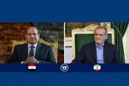 تماس تلفنی پزشکیان با رئیس جمهور مصر | تأکید بر وحدت جهان اسلام در برابر تجاوزات رژیم صهیونیستی