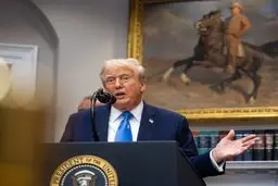 ترامپ: افتخار می‌کنم که ایران از توافق آتش بس با حماس حمایت کرد