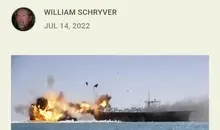 درس‌هایی که هرگز آموخته نشدند | ایران ماکت یک ناو هواپیمابر آمریکا را بمباران می‌کند