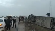 واژگونی اتوبوس در آزادراه زنجان _ قزوین با ۲۹ مصدوم