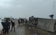 واژگونی اتوبوس در آزادراه زنجان _ قزوین با ۲۹ مصدوم