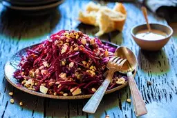 طرز تهیه سالاد پاییزی لبو | اگه دلت یه سالاد متفاوت میخواد این سالاد لبو را امتحان کنید + ویدیو 