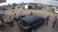 اشتباه فاجعه بار راننده خودرو در پمپ بنزین! + ویدئو 