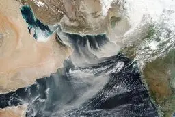 تصویر ناسا از طوفان گرد و غبار در ایران