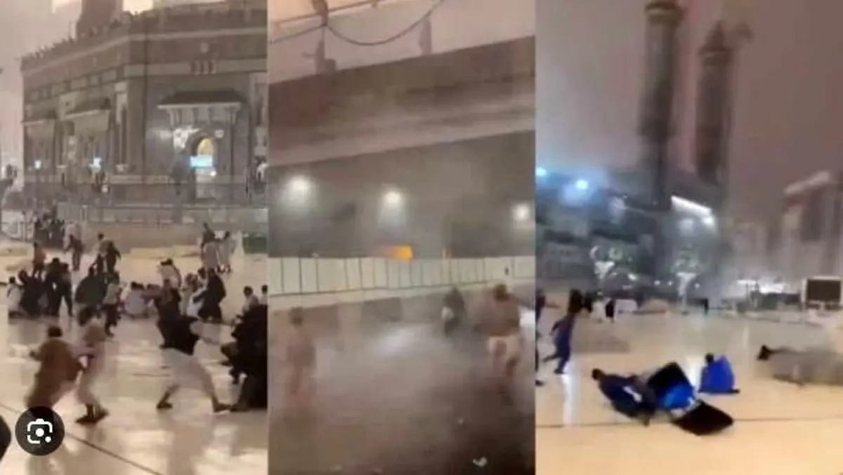 طوفان شدید در مکه |  خسارات گسترده وارد شد + ویدئو 
