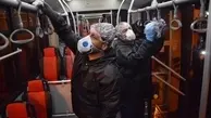 شستشو و ضدعفونی اتوبوس‌های تهران برای مقابله با کرونا ویروس 