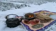 آشپزی در طبیعت برفی+ویدئو