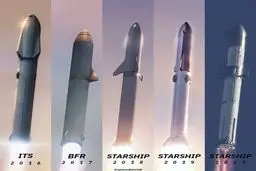 تصاویر جالب از تغییرات در طراحی و ساخت استارشیپ از ۷ سال پیش تا الان! 