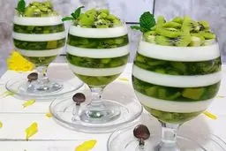 بیا یادت بدم چطوری پاناکوتا رو بدون قالب درست کنی! | طرز تهیه دسر پاناکوتا کیوی بدون قالب و دردسر +ویدئو