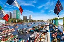 عبور کاروان ایران از روی رودخانه سن در مراسم افتتاحیه المپیک پاریس+ویدئو