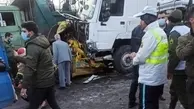 دو کشته و پنج زخمی در تصادف زنجیره ای در دماوند+ویدئو

