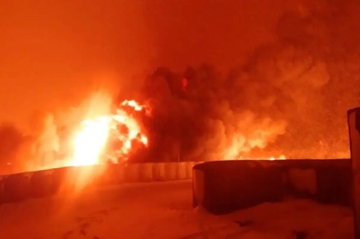 لحظه‌ی وحشتناک‌ انفجار انبار مهمات جنگی اوکراین+ویدئو