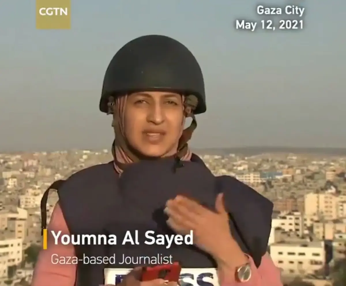 حمله به یک برج در غزه هنگام گزارش زنده خبرنگار الجزیره + ویدئو