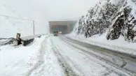 کولاک برف در جاده چالوس 