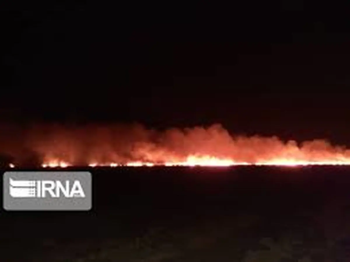 ارتفاعات پارک ملی شیراز آتش گرفت 
