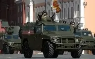 خودروهای نظامی روسیه در مرز اوکراین به صف شدند+ویدئو
