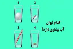 تست هوش؛ کدام لیوان آب بیشتری دارد؟