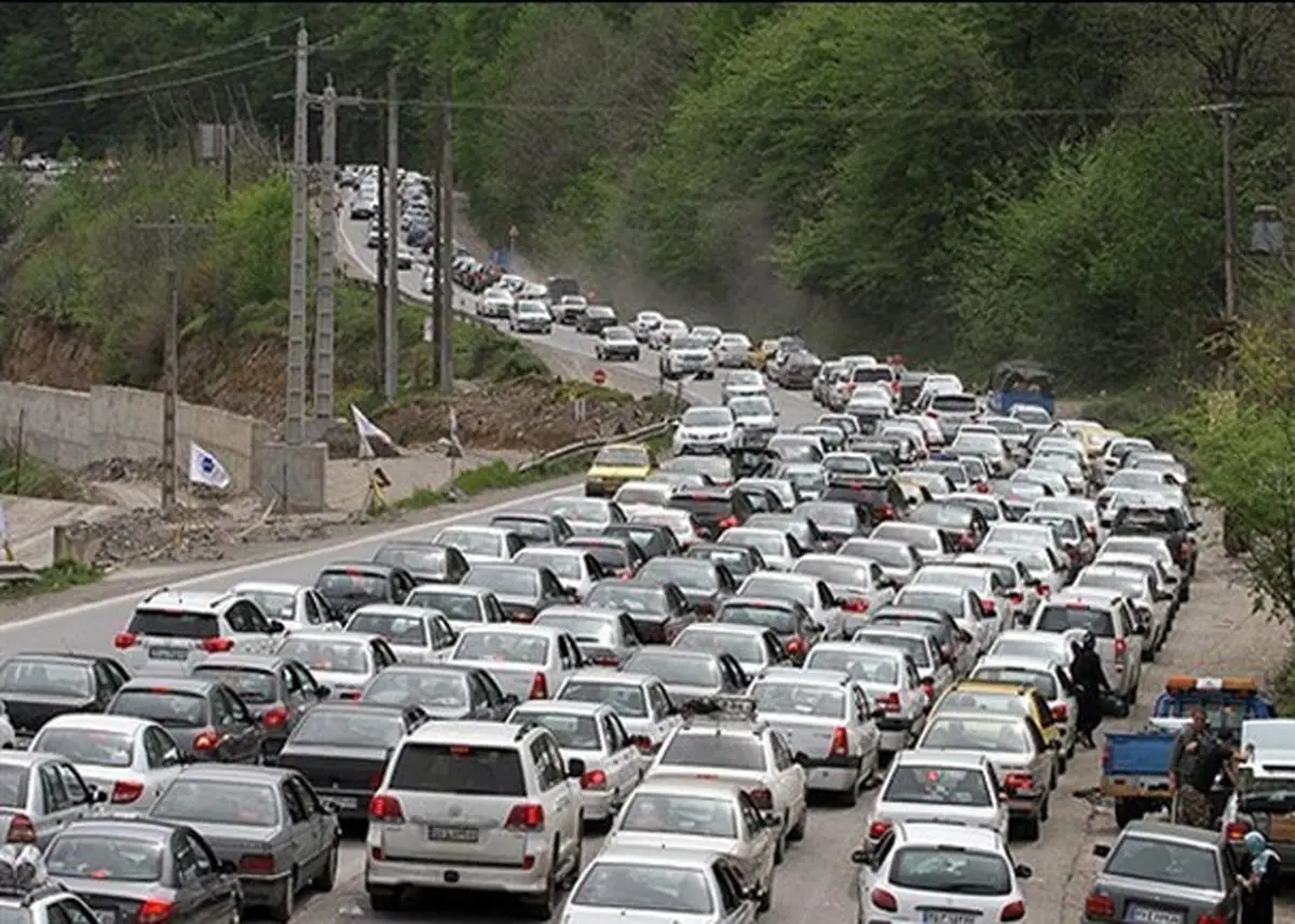 ترافیک سنگین در محور کرج- چالوس 