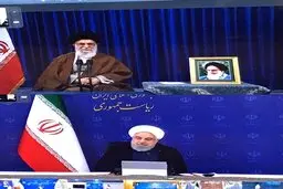 تصویری از حضور ویدئو کنفرانسی رهبر انقلاب در جلسه ستاد ملی مبارزه با کرونا