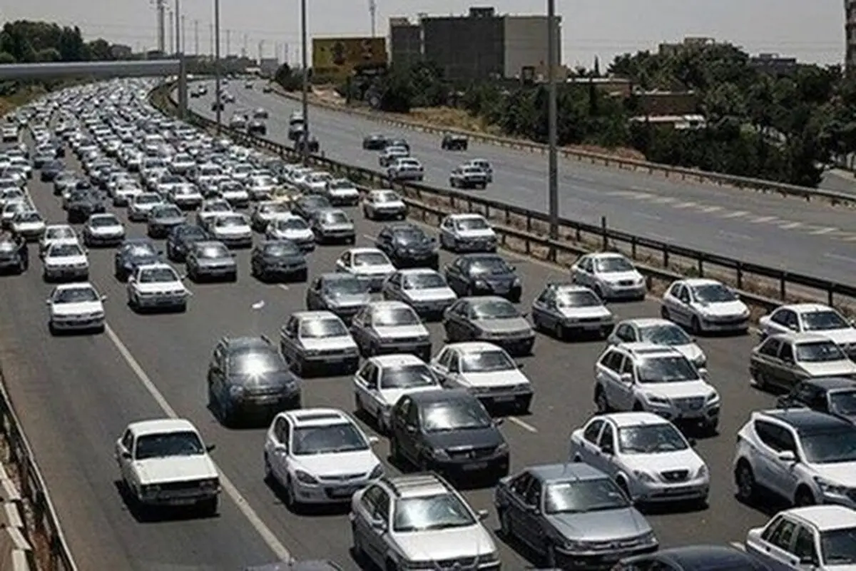 ترافیک سنگین در جاده چالوس 