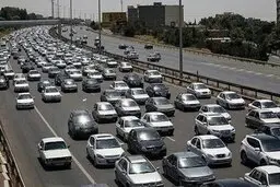 ترافیک سنگین در جاده چالوس 
