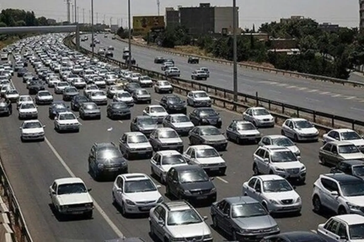 ترافیک سنگین در جاده چالوس 