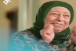 سانسور عجیب روسری ثریا قاسمی در تلویزیون+ویدئو