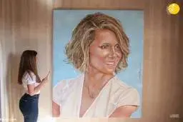  ترسیم نقاشی از اسما اسد+عکس