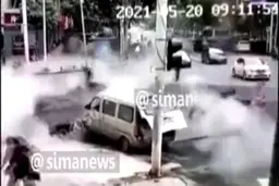 لحظه انفجار وحشتناک چاه فاضلاب در چین! + ویدئو