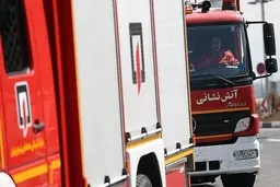 آتش‌سوزی موتورخانه یکی از ساختمان‌های بیمارستان تجریش |  آتش مهار شد |  این حادثه هیچ ارتباطی با ساختمان‌های درمانی و بخش‌های بستری بیماران نداشته