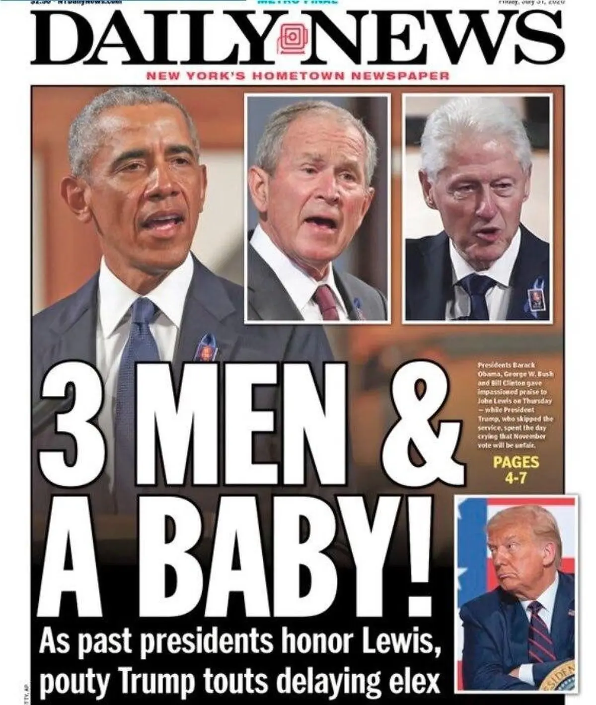  واکنش به نوع رفتار رئیس جمهور ایالات متحده |«سه مرد و یک بچه»