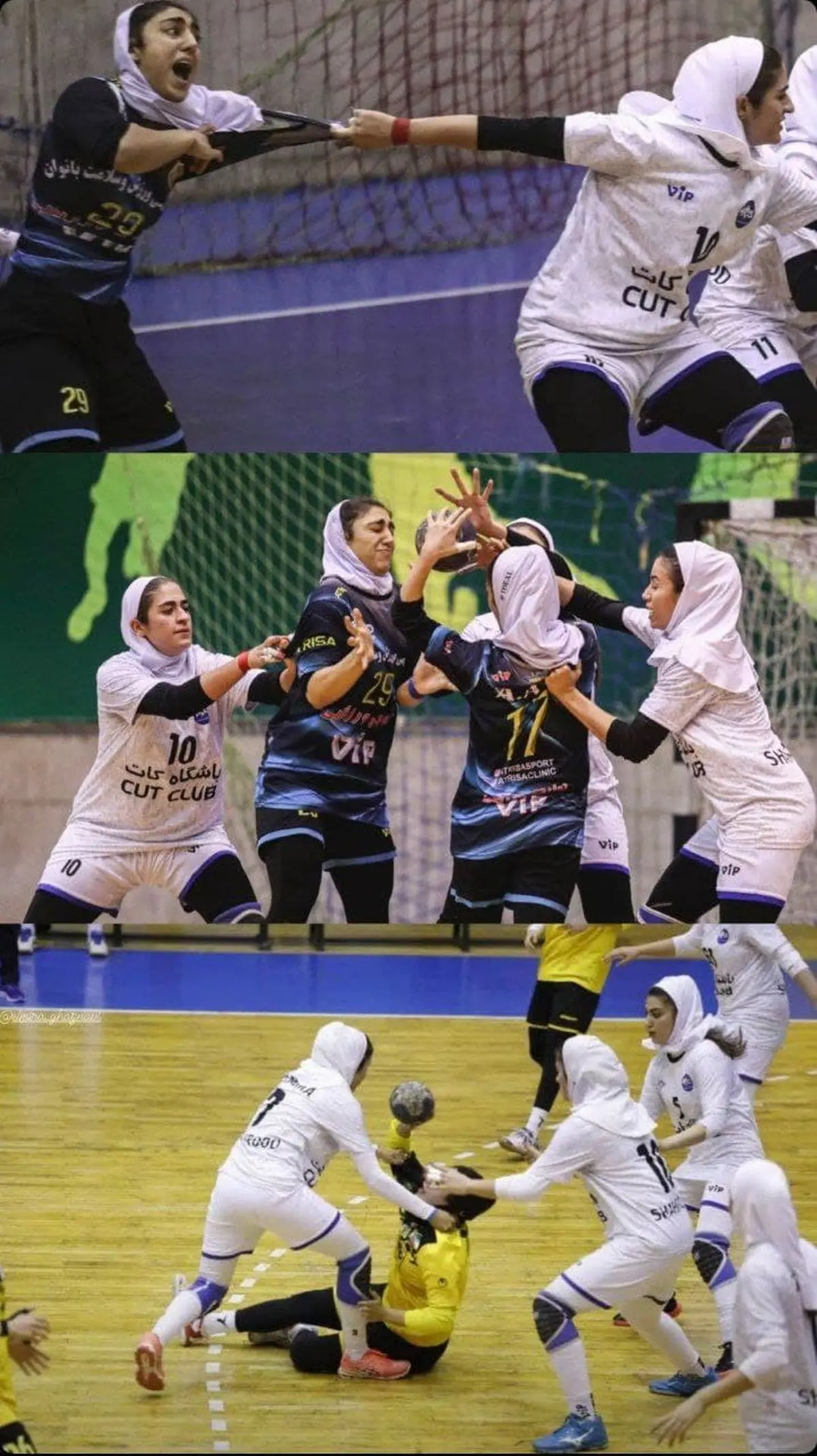 تصاویری متفاوت از رقابت های هندبال زنان ایران
