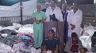 نشست خبری تاریخی بین اجساد شهدای بیمارستان الشفاء فلسطین | این عملکرد برای جلب توجه جهانیان به این فاجعه بود +فیلم 