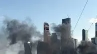برج‌های دوقلوی مسکو آتش گرفت | اولین تصاویر از آتش‌سوزی در برج‌های دوقلوی مرکز تجارت جهانی مسکو+ویدئو 