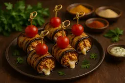 لقمه مرغ و بادمجان | به عنوان فینگرفود سروش کن! +ویدئو