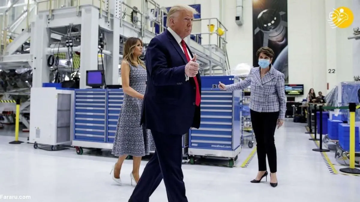 حضور خانواده ترامپ برای مشاهده مراسم پرتاب فضاپیمای ناسا