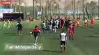 کتک‌کاری و چاقوکشی در مسابقات رده امید فوتبال + ویدئو