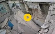 ریزش هولناک یک ساختمان قدیمی در خیابان ملت تهران! + ویدئو