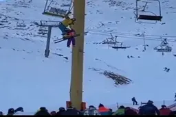 حادثه خطرناک در پیست دربندسر! + ویدئو