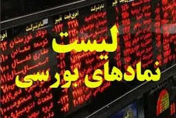 اسامی نمادهای بورسی که متوقف شده‌اند