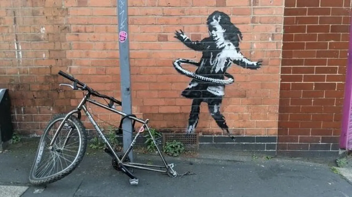 نقاشی جدید «بنکسی» بر روی دیواری در انگلستان 