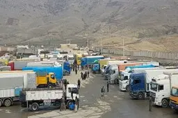 ورود ۲۰۵۰ کامیون به کشور از مرز بازرگان طی ۷۲ ساعت